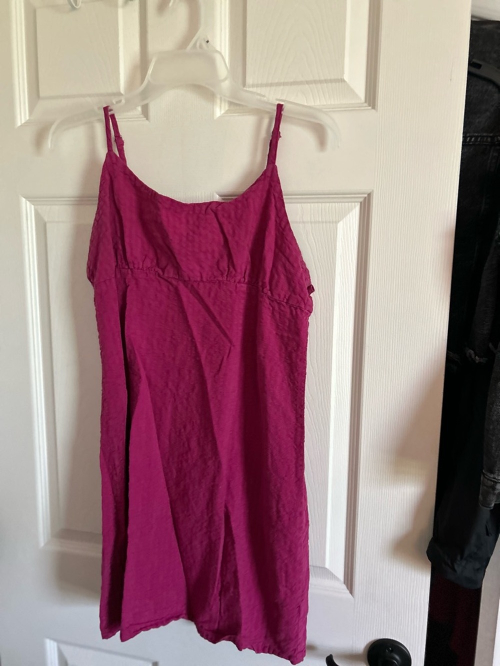Magenta Spaghetti Strap Slip Dress